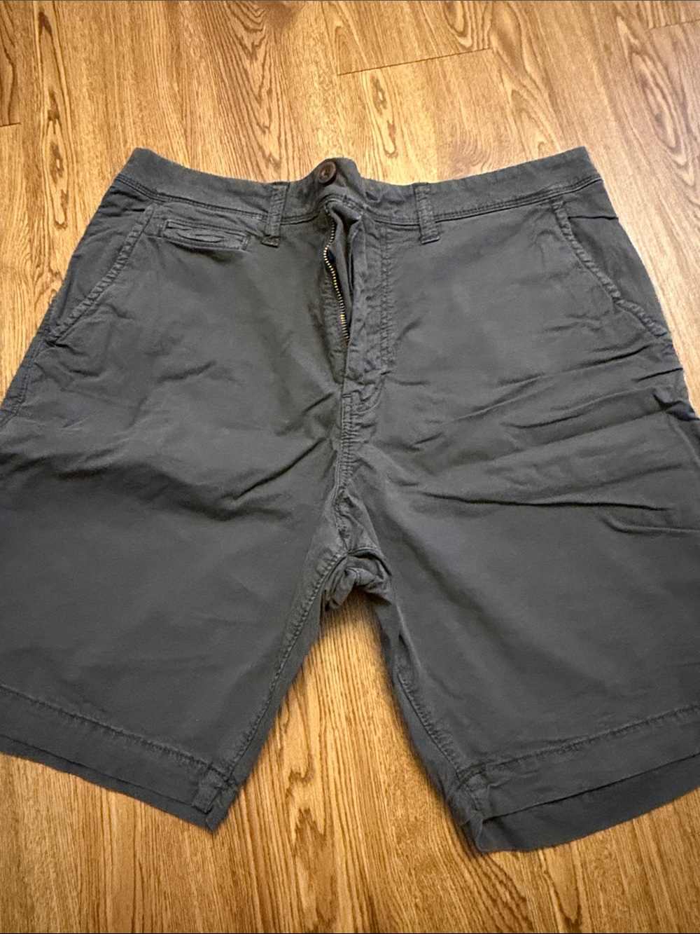 American Eagle Outfitters Men's Next Level Flex Charcoal Flat Front Shorts